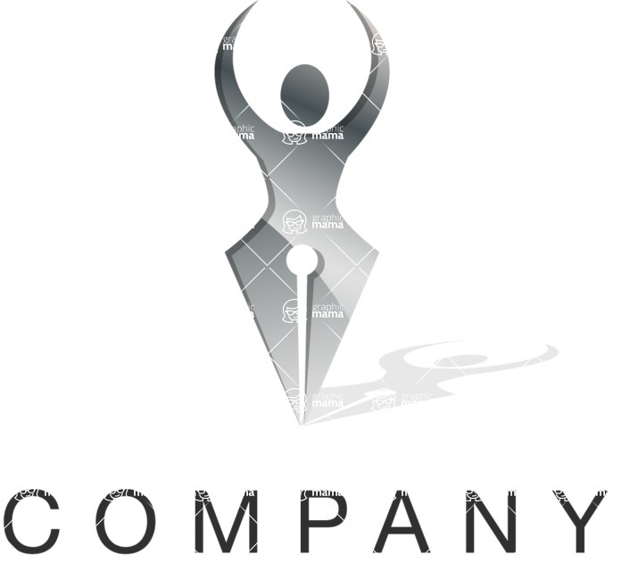 Business Logo Templates - vector graphics in a pack from GraphicMama - Business Logo Design with Fountain Pen